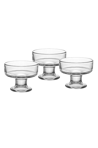 Blink Max 12 Pieces Clear Glass Multipurpose Ice Cream and Nut Serving Bowl Set
