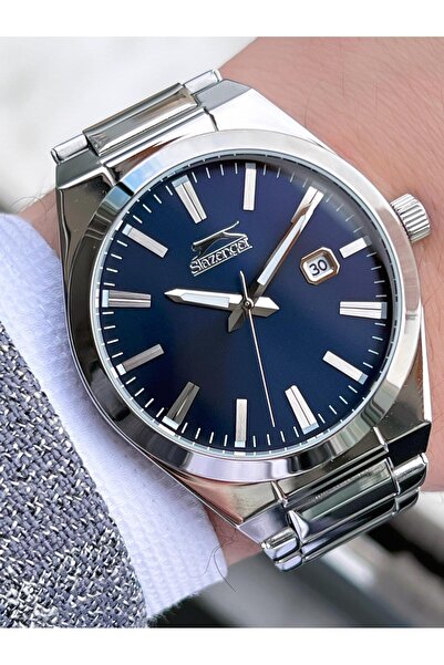 Slazenger Sl.1.373 Slazenger Steel Band Calendar 5 Atm Waterproof Men's Wrist...