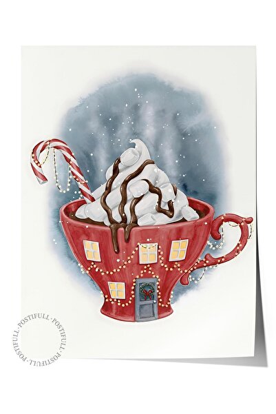 Postifull Çerçevesiz Yılbaşı Posteri, Yılbaşı Dekoru, Comfort Serisi, Wintery...