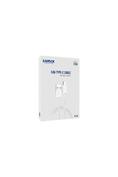 Sunix 3.0a Usb Type-c Örgülü Hızlı Şarj Ve Data Kablosu 2 Metre Ip-16