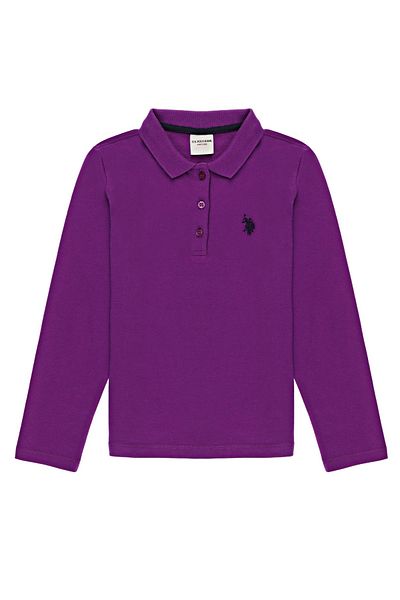 U.S. Polo Assn. Hanorac pentru fetiță violet - Model de bază