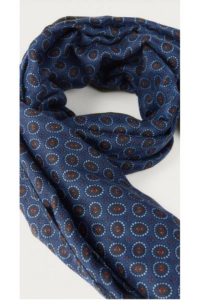 CROATE Wool Silk Printed Scarf