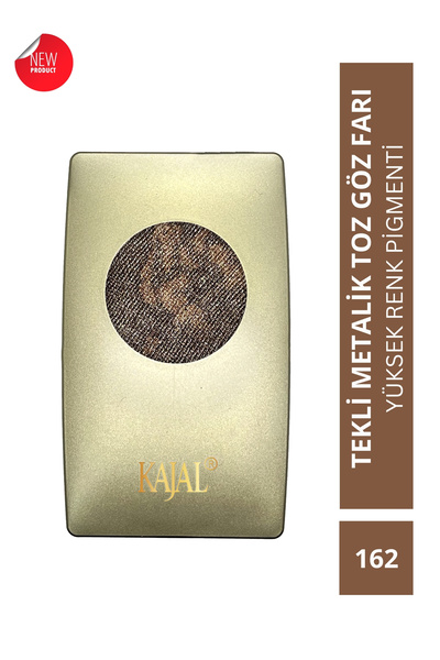 KAJAL Metalik Antrasit Altın, Işıltılı Toz Göz Farı -metallic Duo Eyeshadow N...