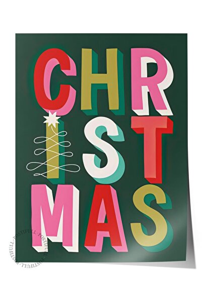 Postifull Çerçevesiz Yılbaşı Posteri, Yılbaşı Dekoru, Comfort Serisi, Bold Ch...