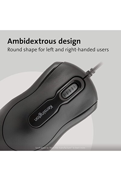 KENSINGTON Wired USB 3.0 Optical Mouse (Black) - Model K72356EU
