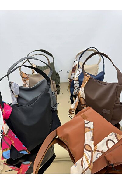 YOGII Felpe Model VIP - Якісна шкіра, з шарфом, кишенями ззаду і збоку та застібкою-блискавкою, жіноча сумка через плече та на плече