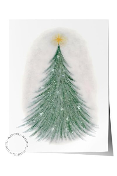 Postifull Çerçevesiz Yılbaşı Posteri, Yılbaşı Dekoru, Comfort Serisi, Sparkli...