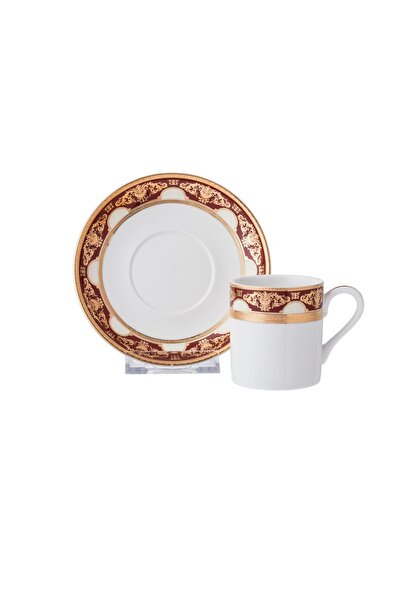 Dania Turkish coffee set for 6 peopl pure white porcelain with golden engraving