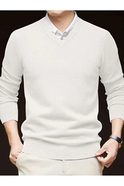 NO4 Тканий комір, зручний крій, чоловічий светр