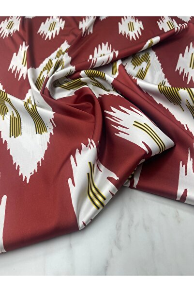 ipekkumaş Red Urla Pattern Dress Shirt Shirt Tivil Satin Fabric Our Product S...