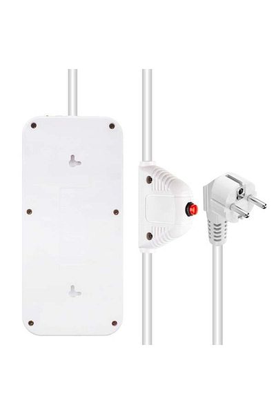 MELFSHOP M3Lfs- Vea Va-21564 6Li 1.5 Meters Wired 4 USB White Current Shielded Socket