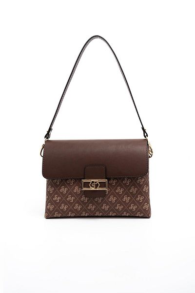 Silver Polo Geantă de umăr pentru femei Silver & Polo Brown SP1101