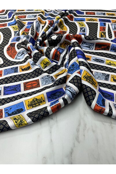 ipekkumaş London Pattern Dressing Shirt Holder Tivil Satin Fabric Produsul nostru este vândut în bucăți 1 bucată 1 metru