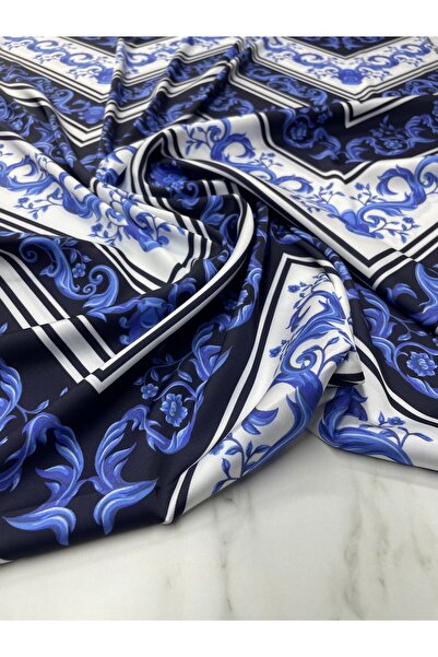 ipekkumaş قميص مطرز باللون الأزرق من قماش الساتان تيفيل يباع حسب قطعة منتجنا ...