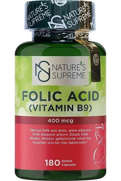 Nature's Supreme Folic Acid 400 Mcg 180 Capsule