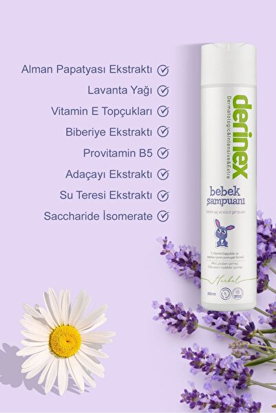 derinex Topçuklu Bebek Ve Çocuk Şampuanı - Konak Önleyici, Yenidoğan