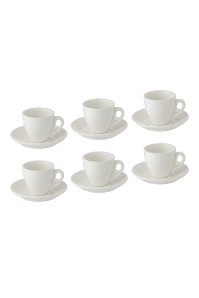 Dania A set of white Turkish coffee cups, 12 pieces (6 cups + 6 saucers)