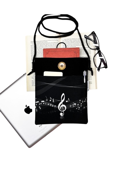 Smyrna Askılı Kitap / Tablet / Ebook Çantası – Kılıfı (notalar)