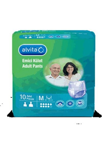 Alvita Medium Absorbent Panties - 8 Pieces