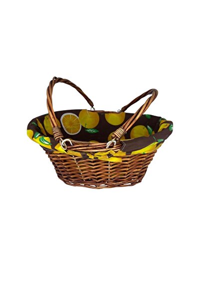 TRENDY Hasır Piknik Sepeti En:32 Cm Boy:39 Cm Yükseklik:15 Cm