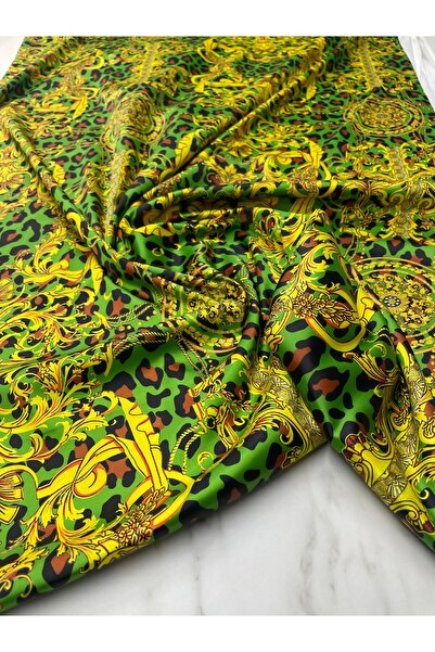 ipekkumaş قميص فيرونا بتفاصيل نمط الفهد الأخضر، قميص من قماش الساتان تيفيل، ي...