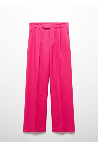 MANGO Woman %100 keten pilili pantolon