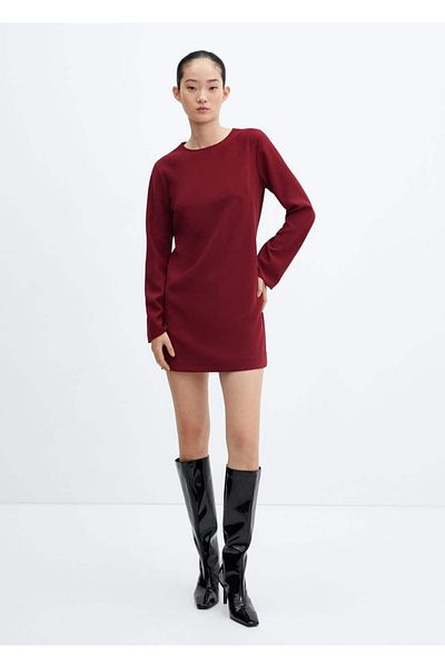 MANGO Woman Long Sleeve Short Dress