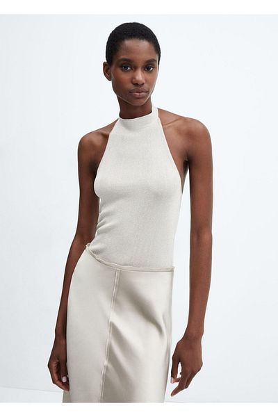 MANGO Woman Lureks halter collar blouse