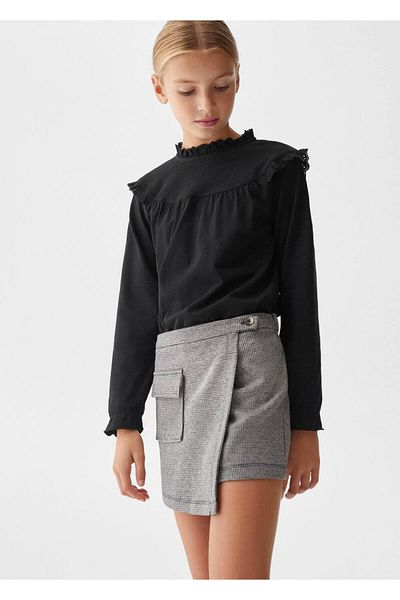 MANGO Kids Fustă pantaloni cu model Houndstooth