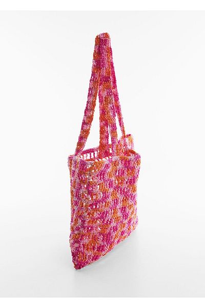 MANGO Woman Knitted mesh bag