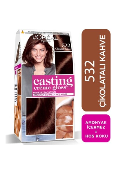 L'Oreal Paris L'oréal Paris Casting Crème Gloss Saç Boyası 532 Çikolatalı Kahve