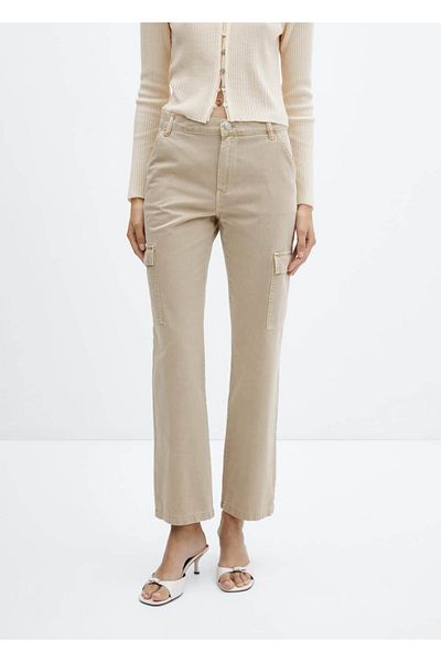 MANGO Woman Cargo τζιν με τσέπες