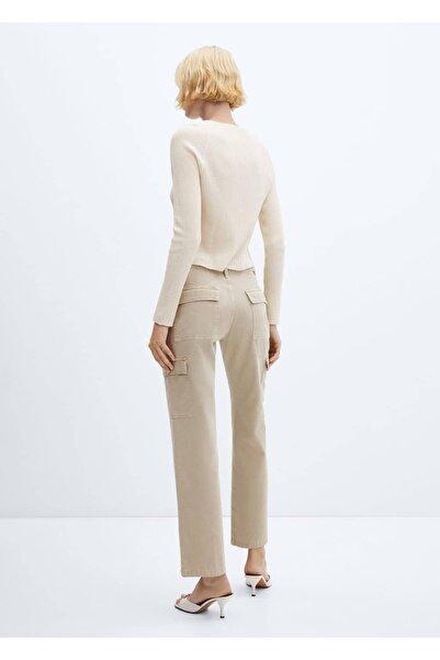 MANGO Woman Cepli kargo jean pantolon