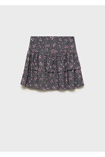 Mango Teen Fırfırlı desenli etek