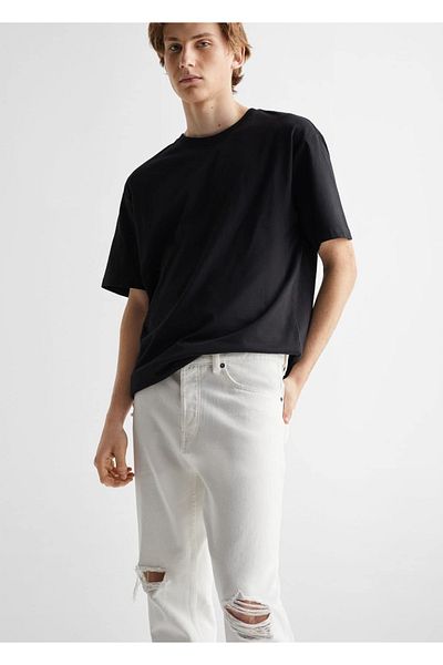 Mango Teen Σκισμένο κωνικό τζιν