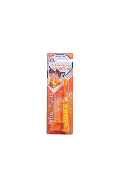 Difaş Friendly Children's Toothbrush Orange (WITH HORSE) Soft Bristles