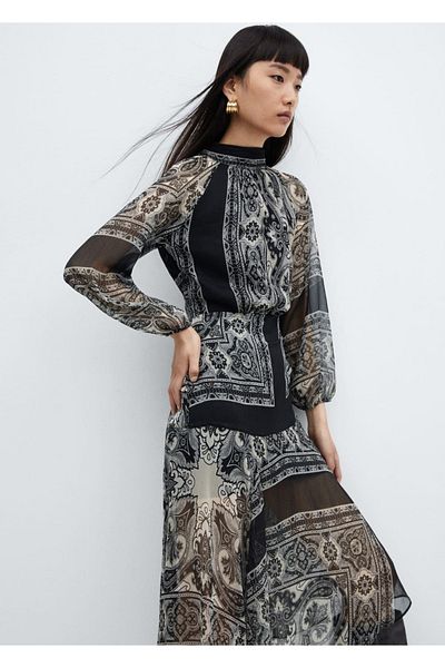 MANGO Woman Asymmetrical dress on the bottom