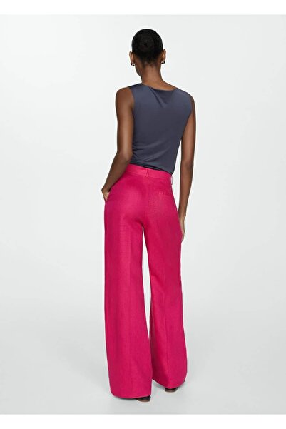 MANGO Woman %100 keten pilili pantolon