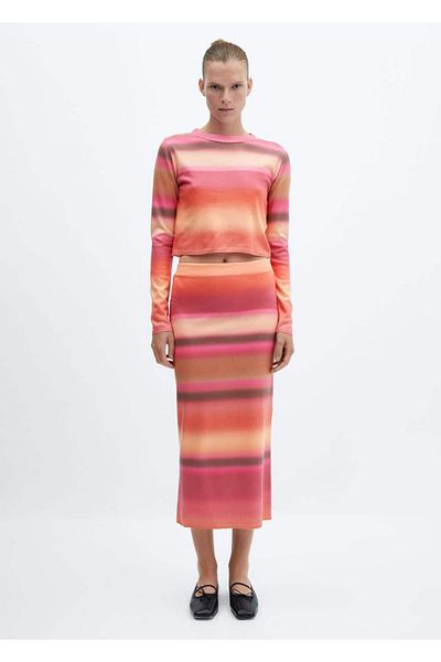 MANGO Woman Pulover cu imprimeu gradient