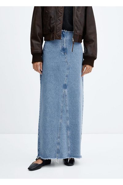 MANGO Woman Fusta lungă din denim