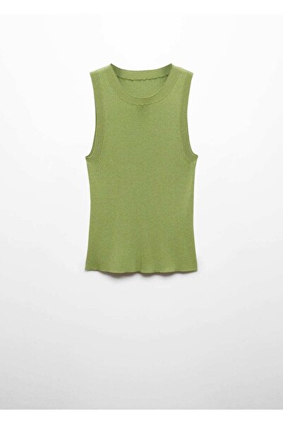 MANGO Woman Πλεκτά μπλούζα με ραβδώσεις