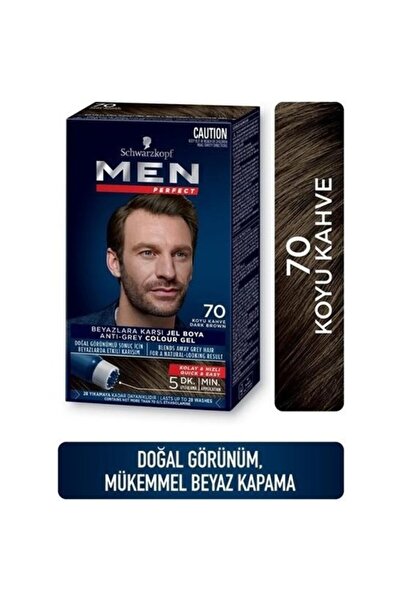 Schwarzkopf Men Perfect Beyazlara Karşı Jel Boya 70 Koyu Kahve
