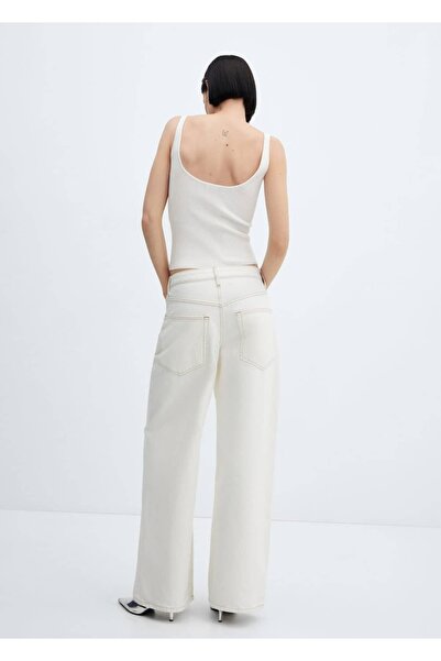 MANGO Woman Πλεκτή μπλούζα με λαιμόκοψη σε V