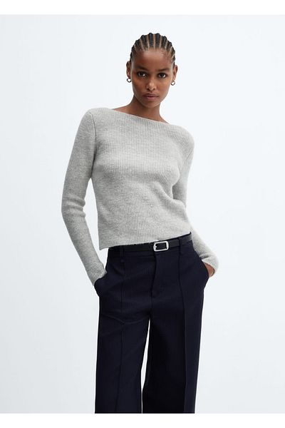 MANGO Woman Boat Neck Knitted Sweater