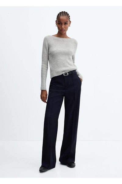 MANGO Woman Boat Neck Knitted Sweater