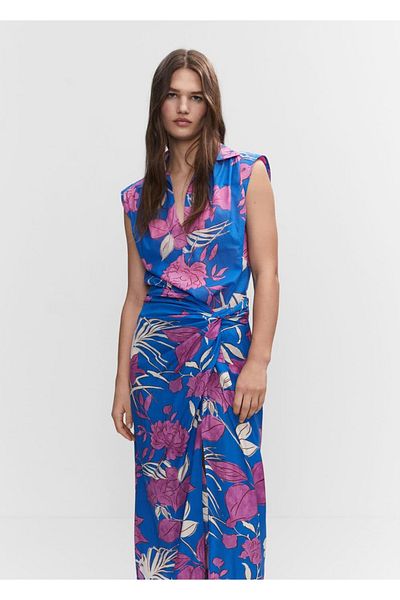 MANGO Woman Cămașă fără mâneci cu model