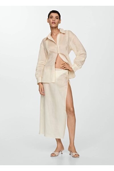 MANGO Woman Sandale cu toc aspect piele lacuita