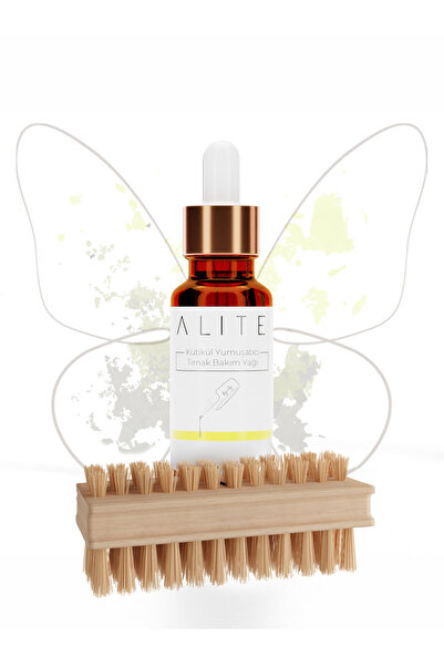 Alite Tırnak Bakım Seti - Tırnak Fırçası (AHŞAP), Tırnak Güçlendirici Yağ (20...
