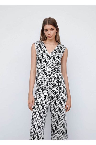 MANGO Woman Salopetă cu model lant