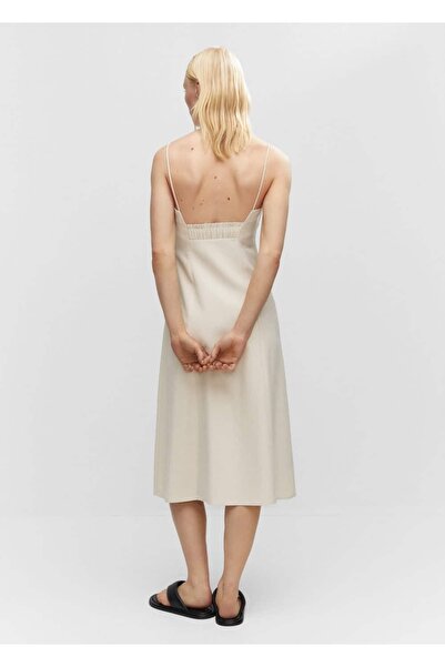MANGO Woman Dekolteli Midi Elbise